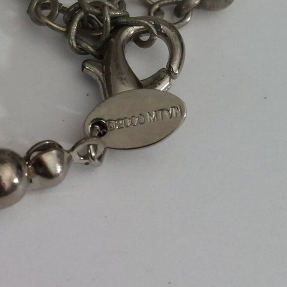 2000 MTV Network Black Silver Beaded Bracelet - Picture 6 of 7